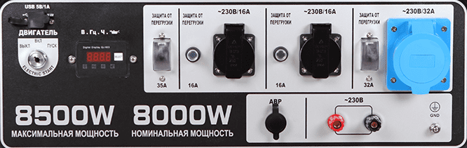 панель управления генератора A8500EA