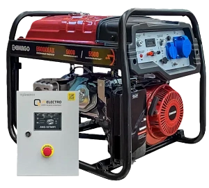 Бензиновый генератор Energo E6000EAX 5 кВт с АВР 230В, 25А, 8 пин