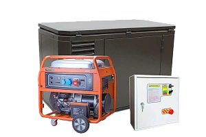 Генератор бензиновый EVOline PB 22003 E 17 кВт в супертихом зимнем кожухе 1700 с блоком автозапуска 230/400В, 63А