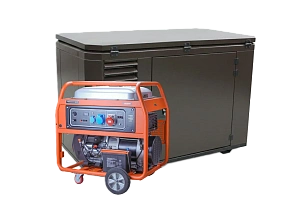 Генератор бензиновый EVOline PB 22003 E 17 кВт в супертихом зимнем кожухе 1700