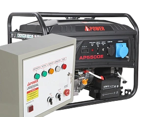 Бензиновый генератор A-iPower Lite AP5500E с блоком автозапуска A-iPower 230В, 50А