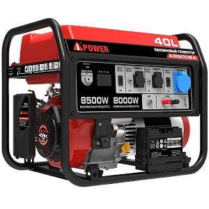 Бензиновый генератор A-iPower A8500EA с электростартером, 8 кВт, 230В (20113)