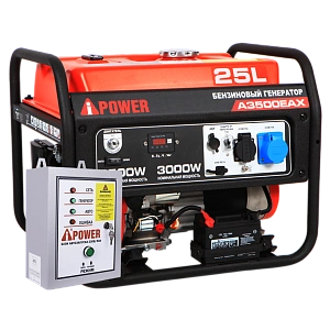 Бензиновый генератор A-iPower A3500EAX с блоком автозапуска A-iPower 230В, 50А