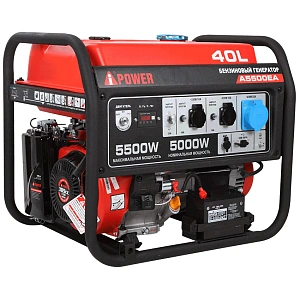 Бензиновый генератор A-iPower A5500EA с электростартером, 5кВт, 230В (20106)