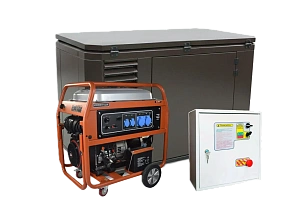 Генератор бензиновый EVOline PB 22000 E 17 кВт в супертихом зимнем кожухе 1700 с блоком автозапуска 230/400В, 63А