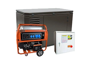 Генератор бензиновый EVOline PB 18000 E 15 кВт в супертихом зимнем кожухе 1700 с блоком автозапуска 230/400В, 63А
