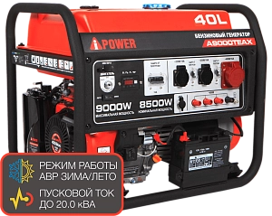 Бензиновый генератор A-iPower A9000TEAX с электростартером, 8.5 кВт, 230/400В (20122)